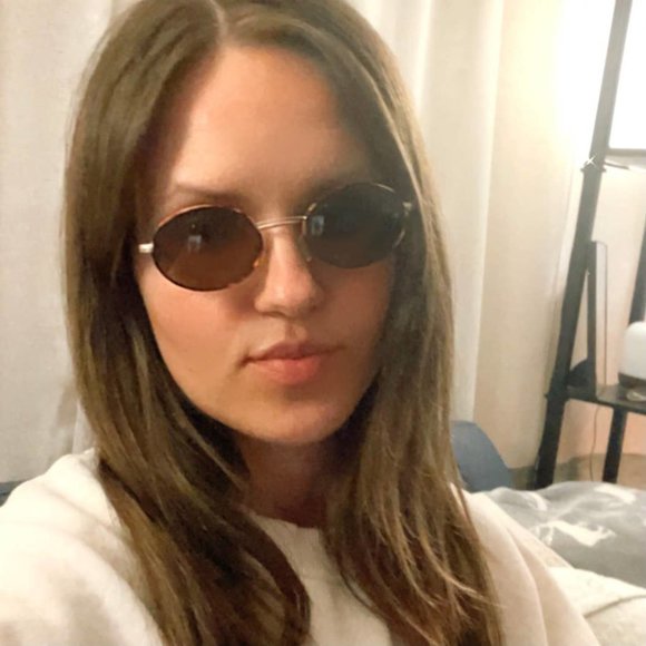 URBAN OUTFITTERS OVAL METAL SUNGLASSES GOLD AND BROWN NEW WITH TAG - Picture 2 of 6